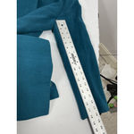 Talbots Womans  Petite Button Down Winter Coat 12 P Turquoise Lined Wool Blend Photo 5