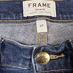 frame denim  Le Nouveau Straight Mid Rise Cuff Detail Cropped Jeans Size 27 Photo 3