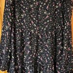 Wild Fable Blue Floral Long-Sleeve Tiered Babydoll Mini Dress Size XS NWOT Photo 0