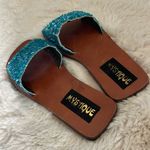 Mystique Boutique Mystique Blue Sequin Sandals Size 5 Photo 4