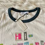 Free People White Black Pink Blue Green Hi-Frequency Ransom Note T-Shirt Sz 2XL Photo 5