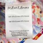 For Love & Lemons  Womens Floral Ruffled Tie Front Cottage Core Boho Crop Top‎ L Photo 2