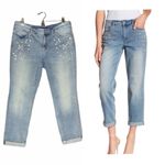 NYDJ Westland Jeweled Boyfriend Jeans Size 10 Photo 1