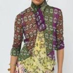 ZARA Boho Patchwork Sheer Pheasant Blouse Size L NEW Photo 9