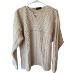 Blarney Woolen Mills Cable Knit Pullover Sweater Merino Wool Cream Women's XL Photo 0