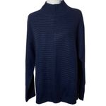 Topshop Navy Blue Textured Mockneck Sweater US Size 4 Photo 1