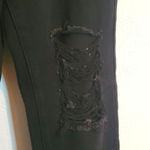 Genleck Cross Over Button Black Straight Leg Jeans size S Photo 3