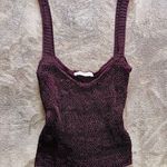 ZARA  Knit Silky Stretch Plum Purple Lined Sweater Tank Top Women’s Sz M EUC Photo 0