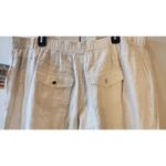 JM Collection NWT  Womens 20w Ivory pants 100% Linen Wide Leg Lagenlook Capri Photo 7