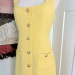 J.Crew  Sophia Tweed Midi Dress Yellow Sz 4 NWT Photo 5