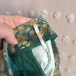 Free People  After Party Printed Mini Skirt Corduroy Sz 12 Emerald Brocade Photo 2