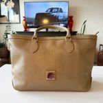 Dooney & Bourke Pebble Grain Zip Top Satchel Tote Taupe Brown Leather No Strap Photo 2