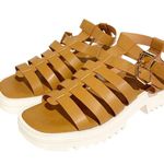 Torrid  Size 10WW Tan Chunky Gladiator Sandal Strappy Wide Width Photo 1