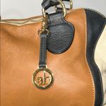 Audrey Brooke Brown and Black Satchel with Gold Accents Photo 1