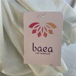 Baea Waffle Knit Vneck Top White Size XS Photo 4