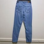 American Eagle AE Ripped Distressed Mom Jeans Blue Size 2 High Hi Rise Stretch Photo 1