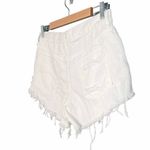 Free People NWT  Loving Good Vibrations White Distressed Jean Shorts Size 27 NEW Photo 7