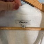 Madewell Womens Resort Long Sleeve Shirt Linen White Size XS Eyelet Embroidered Photo 2