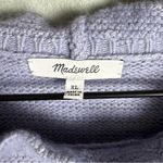Madewell Women’s Sweater Pullover Purple Merino Wool Cotton Blend Ruffle Chunky Photo 3