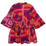 Sangria Pink Babydoll Formal Short Kurti Faux Wrap Tunic XL Boho Peasant Hippie Photo 1