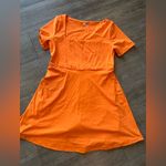 HYZ Vibrant Orange short Dress Size L Photo 5