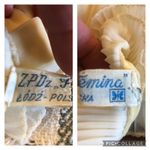 Vintage Victorian Frilled high neck tulle robe in yellow & white size 5 Photo 10