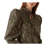 Alix of Bohemia Annabel Moonflower Green Floral Bell Sleeve Shirt Sz Large $420 Size M Photo 1