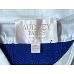 NWT Francesca's Audrey Parks Sweater Dress Shirt Combo Blue Cable Knit Medium Photo 3