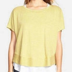 Eileen Fisher  100% Organic Linen Boxy Ballet Tee Women’s Size L Large Yellow Top Photo 0
