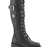 HARLEY DAVIDSON Black Leather Motorcycle Boots Savannah 81489 Womens Size 7 Photo 7