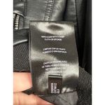 DKNY Women’s  Black Zip Up Faux Leather Long Sleeve Bomber Jacket Size Small Photo 8