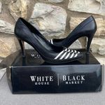 White House | Black Market WHBM Scarlett 4-inch heels black & white size 10 Photo 10