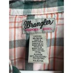 Wrangler Wrancher Shirts Women's Medium Sleeveless Pearl Snap Pink Blue White Photo 1