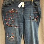 Cato NWT 22W Bedazzled Jewels Womens Jeans Photo 2