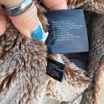 Bernadino Collection suede leather faux fur lined penny lane style trench coat Brown Size L Photo 3