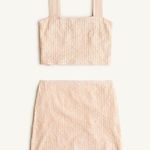 J.Crew  Sequin Skirt and Top Set Sunfaded Pink Style BI282 NEW Photo 1