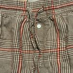 Aerie  Brown and Red Plaid High Waist Shorts Photo 1