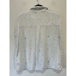 SO  lemon shirt size L white with lemon print sleeveless button down Photo 3