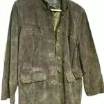 NWT Vintage Terry Lewis Classic Luxuries Genuine Leather Suede Brown Jacket sz1X Size 1X Photo 0