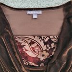 Vtg Susie Couture Velvet Skirt Set Womens L Brown Paisley Cowl Neck Whimsigoth Size L Photo 11
