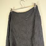 South Beach  Black Textured Swim Cover-Up with Gold Ring Detail Photo 5