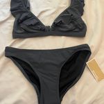 Michael Kors gray ruffle bikini set Photo 0