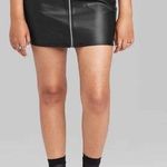 Wild Fable Women's Faux Leather Moto Mini Skirt  Black Size 2 NWT Photo 0