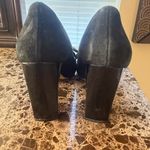 Vince Camuto  Black Sueded Heels with Gold Bow Accent Photo 3