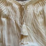 Lost + Wander  Boho Cream Embroidered Hem Shorts Size Medium Photo 4