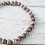 Vintage Tri Color Balls Stretch Bracelet Photo 4