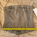 ZARA NWT  Denim Strapless Corset Top Size Medium Photo 9