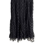 Saloni Andie Black Polka Dot Mesh Short Sleeve Cocktail Midi Dress Size 6 Photo 10
