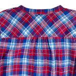 J.Crew Mercantile Flannel Plaid Popover Shirt Top Ruffle Blue Red Size XS Photo 9