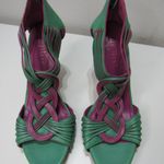 Cole Haan Vivian Air Heel Sandal Shoes Green Purple Size 7B Photo 2